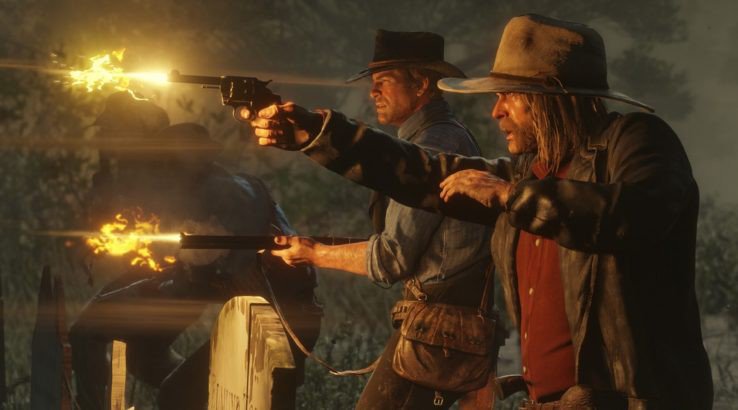 red dead 2 arthur morgan gunfight